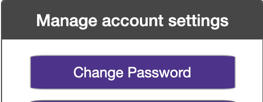 Screenshot of the change password